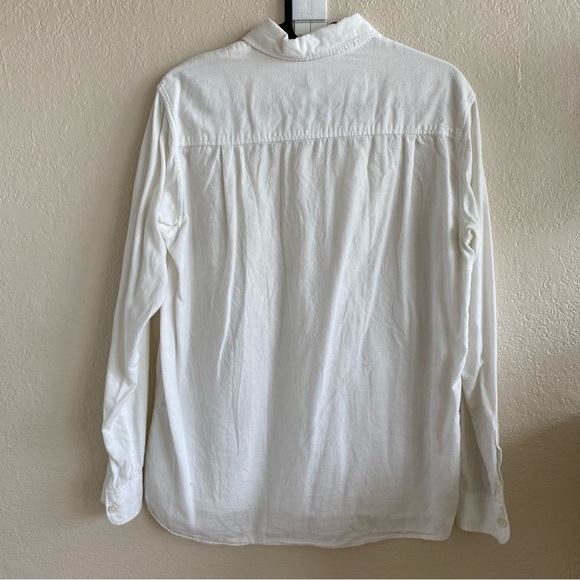 Uniqlo flannel button down shirt white size small - Picture 2 of 6